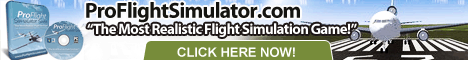 Pro Flight Simulator Game Banner 468x60